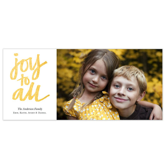 Golden Joy Gold Foil Holiday Flat Photo Cards